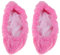 CUTICATE Kufenschoner Schlittschuhe Eiskunstlaufen Frottee Blade Guard Kufenschutz Kufenstrumpf - M Pink