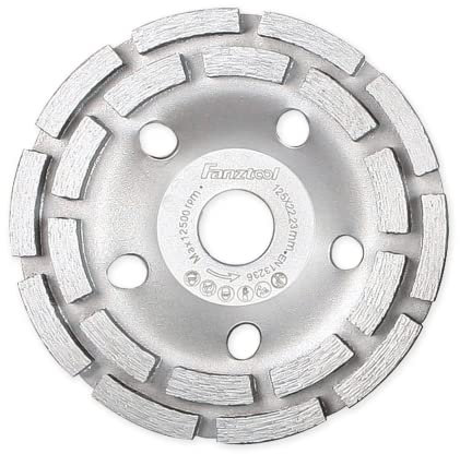 FANZTOOL Diamantschleiftopf 125 mm D-Modell für Beton, Estrich, universell einsetzbare Diamantscheibe für Schleifmaschinen