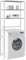 Festnight Estante Encima de la Lavadora Estante de Almacenamiento Mueble para Baño 3 Niveles Plateado 69x28x169 cm