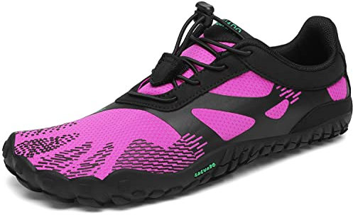 SAGUARO Hombre Mujer Minimalistas Zapatillas de Trail Running Ligeras y Respirable Zapatos Descalzos Gym Playa Calzado de Deportes Acuaticos para Correr Senderismo, Lila Morado 39 EU