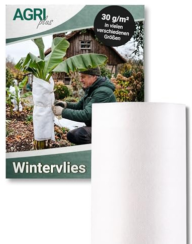 AGRIplus Winterschutzvlies 30 g/m² I 2,40 x 100 m I Verschiedene Maße I Frostschutzvlies, reißfest & atmungsaktiv I Pflanzenschutz für Winter, Garten, Balkon & Kübelpflanzen