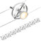 Paulmann 94490 CorDuo Seilsytem Set Cardan DC max. 8x7 Watt erweiterbar Chrom matt Drahtseil Metall GU5,3 ohne Leuchtmittel