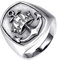 HCMA Retro Wikinger Anker Krone Muster Ring Herrenring Mode Metallring Keltischer Wikinger Schmuck Zubehör Party Seemann Geschenk