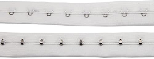 KUYLENT 4,5 m Paar Einzelhaken und Ösenband zum Nähen, Quilten, Korsetts, BH, Renaissance-Tanz, Brautkostüme (weiß)