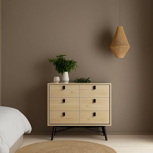 Dmora - Kommode Aurelie, Wohnzimmerbuffet, Wohnzimmer-Sideboard, Moderne Küchen-Speisekammer, 102x40 h95 cm, Eiche