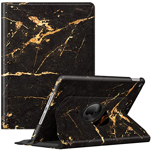 FINTIE Rotating Custodia per iPad 10.2 Pollici 9a / 8a / 7a Generazione (2021 2020 2019) con Built-in Pencil Holder - 360 Gradi di Rotante Cover Protettiva Case con Auto Svegliati/Sonno, Obsidian