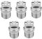 5 PCS 1/4 inch High Pressure Washer Spray Fan Nozzle Tip 65 Degree Stainless Steel Connector- Easy to Install Cleaning Washer Spray Jet Gun