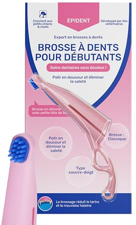 Toothbrush for Dogs & Cats | Soft Silicone Brush for Small Breeds | Pink | Finger Fit Design,Soft Silicone Bristles, Plaque Removal, Gum Friendly, Easy Control, Made in Japan
