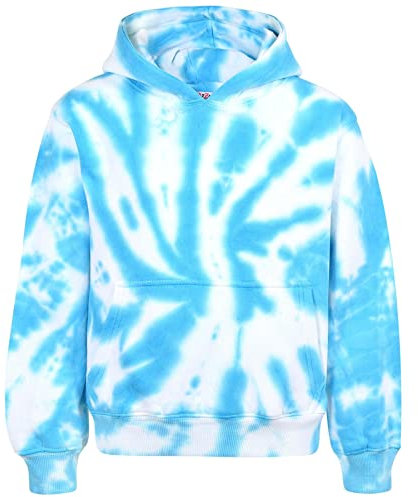 A2Z 4 Kids Girls Boys Plain Sweatshirt Tie Dye Pullover - Sweat Hoodie T.D Blue 13