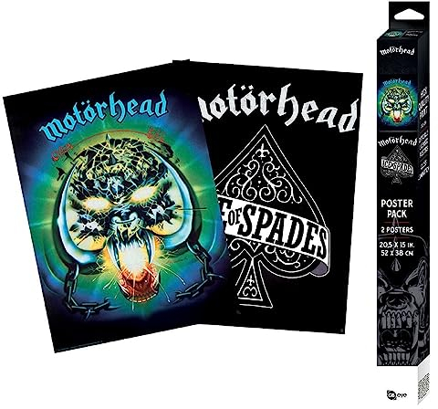 ABYSTYLE Motörhead Set 2 Chibi Poster - Overkill/Ace of Spades Unisex Poster Multicolor