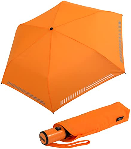 iX-brella Automatik Kinderschirm Safety Reflex extra leicht - neon orange