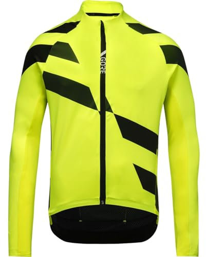 GORE WEAR Herren Thermo Fahrrad-Trikot, C5, L, Neon-Gelb/Grün