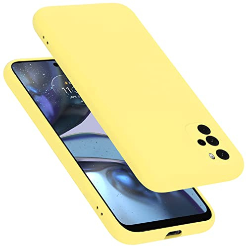 Cadorabo Hülle kompatibel mit Motorola Moto G22 Hülle Silikon Handyhülle für Moto G22 Case aus flüssigem Silikon- Kratzfeste und stoßfeste dünne TPU Schutzhülle - Liquid GELB