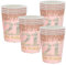 POPOYU 16Pcs 21st Birthday Rose Gold Paper Cups, 7 Oz Disposable Party Tableware Decor for Girls, Her Birthday Gifts Party Supplies