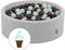 KiddyMoon Piscina di Palline Colorate 90X30cm/200 Palline ∅ 7CM per Bambini Tondo Fabbricato in EU, Menta con Cioccolato: Menta/Marrone