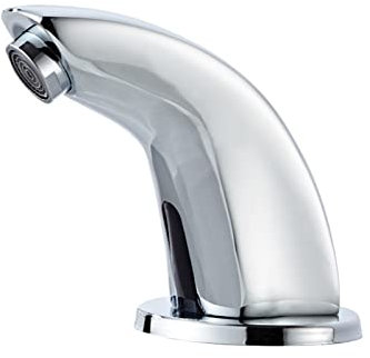 Robinets à capteur pour lavabo Laiton chromé Mitigeur à capteur automatique Robinet sans contact Mitigeur Lavabo de salle de bain, robinet d'eau froide