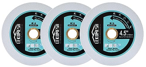 LEKOMESH Disco Diamantato per Vetro - 3pcs 115mm Disco da Taglio Dischi Diamantati per Tagliare Vetro Giada Cristallo Bottiglia di Vino