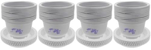 YARNOW 40 STK Blumentopf Starttöpfe Blumen Pflanzenbehälter Kleine Anzuchttöpfe Kunststoff-blumentöpfe 5,5 Zoll Orchideentöpfe Pflanzgefäße Für Baumschulen Plastik Weiß Verdickt China
