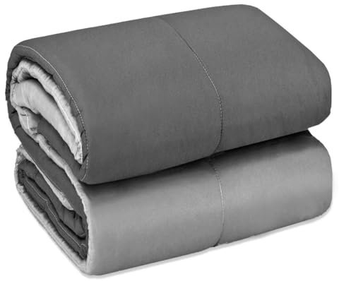 emmevi Trapunta Piumone Invernale Double Face 250 gr Ufficiali Coperta Calda Letto Matrimoniale Grigio