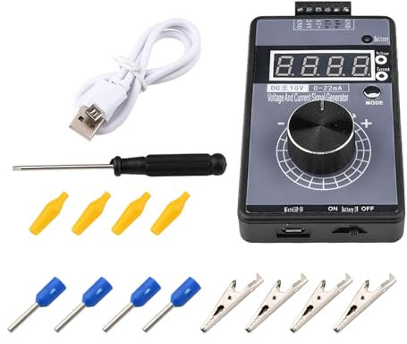 Palmare Generatore di Segnale, Display Digitale A 4 Cifre Ad Alta Precisionegeneratore di Segnali di Tensione E Corrente Tensione ±10V Corrente ±22Ma Calibratore di Sorgente di Segnale Analogico