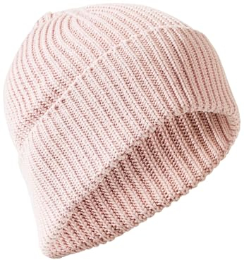 camel active Damen Strick-Beanie aus Reiner Baumwolle Rosa, Womenswear-OS