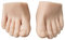 Silicone Foot Model Medium Skin Realistic Natural Nail Art Training Finger Foot Display Manicure Practice Feet (Left)