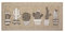 Tappeto Cucina In Ciniglia Passatoia Multiuso Ingresso Corridoio Antiscivolo Prodotto Italiano Disegni Piazzati Cotone Varie Misure Lavabile In Lavatrice - Cactus Visone - 57x140 cm