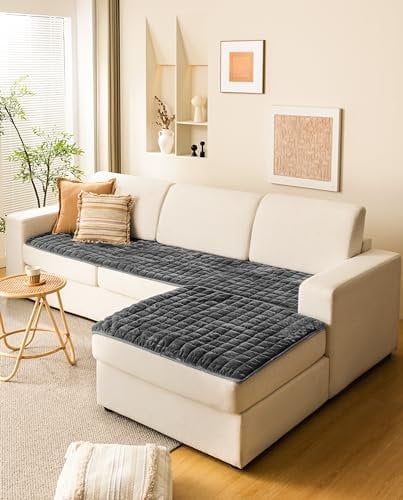 ALLISANDRO Wasserdichter Hundesofa-Bezug, rutschfeste Hundebett-Matte, Haustiersofa-Schutz für Couch-Möbel, Grau, 60 x 125 cm