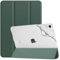 TiMOVO Funda para iPad Air 11 Pulgadas (M3/M2-2025/2024), iPad Air 5ª/4ª Generación (2022/2020) 10.9, Funda Delgada con Trasera Translúcida de TPU Blanda, Auto Activación/Reposo, Verde Noche