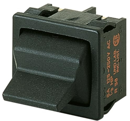 Marquardt Tafelmontage Kippschalter 2-polig (Ein)-Aus-(Ein) 6 A @ 250 V ac, IP 40, Flachstecker