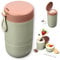 FRADABOX® Lunchpot „Delici“, Müslibecher to go, 2 Etagen Joghurtbecher mit Löffel, Auslaufsicher für Joghurt, Obst Porridge Müsli Becher, Meal Prep Lunchbox für Erwachsene, BPA-frei, spülmaschinenfest