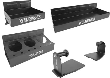 WELDINGER 4-TLG. Set Werkzeugablage magnetisch mit Papierhandtuchhalter