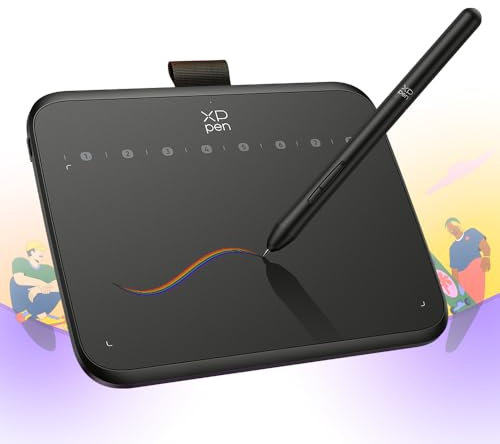 XPPen Deco 640 Drawing Tablet with 16384 Pressure Levels Sensitivity Battery-Free Stylus 6*4 Inch OSU Drawing Pad Graphic Tablet for Digital Drawing Teaching Designing Editing Work for PC Mac Android