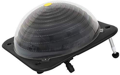 Iiaky Solar Pool Heaters 2 pcs 75x75x36 cm HDPE Aluminium,Solar Dome Heater, U V-Proof Pool Warmer for Swimming Pool Above Ground, Single Unit Water Heater with Hose Connectors, Outdoor Solar Heater