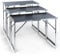 EIE Multifunktionstisch 100x60 cm 3-teilig Tapeziertisch 30kg Tragkraft je Alu Klapp-Tisch Flohmarkttisch Beistelltisch klappbar & tragbar mit Griff Malertisch Mehrzwecktisch höhenverstellbar