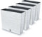 IMJ-Global Furu Case Lot de 4 pots à fleurs rectangulaires en plastique, 58 x 18 x 49,8 cm, pour intérieur extérieur, blanc, 44 litres, design moderne