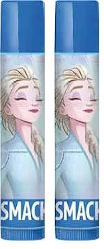 Lip Smacker Disney's Frozen Collection, Bálsamo Labial Infantil inspirado en Elsa, Sabor Frambuesa, 1 Bálsamo Labial (Paquete de 2)