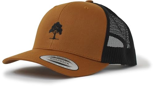 Trucker Cap Flexfit Snapback : Baum Wald - Jäger-Hut Outdoor Cap - Cappi Geschenk für Jäger Natur Baseball Cap Kappe Mütze Outdoor Kletter Wander Zubehör