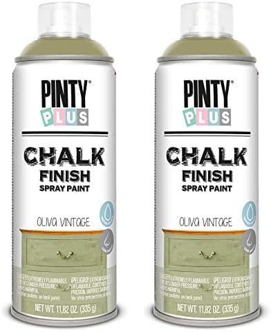 Pintura spray a la tiza PINTYPLUS CHALK 520cc oliva vintage CK803 (Paquete de 2)