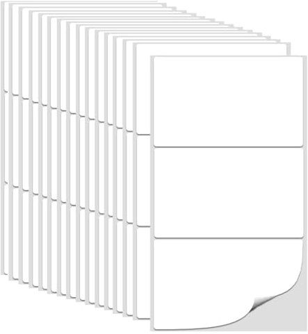 48Pcs Large Labels for Storage Boxes Large White Sticky Labels Stickers,White Sticky Stickers for Storage Boxes (102 x 62mm)