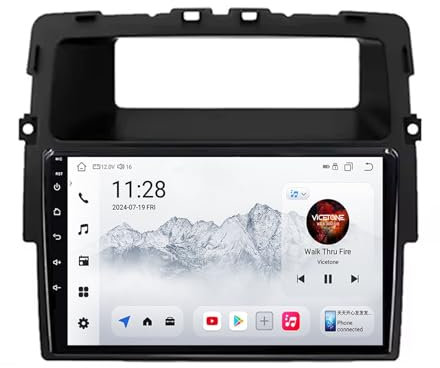 9 Pulgadas 2 Din Android 14 Pantalla táctil Automóviles Radio para Nissan Primastar J4 Opel Vivaro X83 Renault Trafic 2 II con CarPlay inalámbrico GPS Navi Cámara de Respaldo Controles del volante Blu