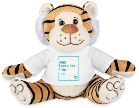 Personalisiertes Plüschtier Tiger Selbst Gestalten Kuscheltier Plüschtiger