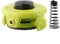 Niceminiwall Ensemble de bobine de débroussailleuse et ressort de couverture pour bobine RAC118 1,2 mm RLT3525S, 1 bobine complète + 1 couvercle + 1 ressort de rechange, bobine de rechange et