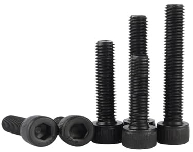 YAKUFAST Inbusschraube mit Linksgewinde M4 M5 M6 M8 M10 M12 M14 M16 Schwarzer Stahl der Güteklasse 12.9 Linksgewinde Sechskantschraube mit Innensechskant(M12x20mm-1pcs)