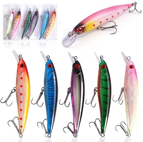 6er-Set Wobbler Angelköder für Barsch, Zander & Hecht, 11 cm Lebensechte Köder für Raubfischangeln in Süß- und Salzwasser – Ideales Angelzubehör & Geschenk