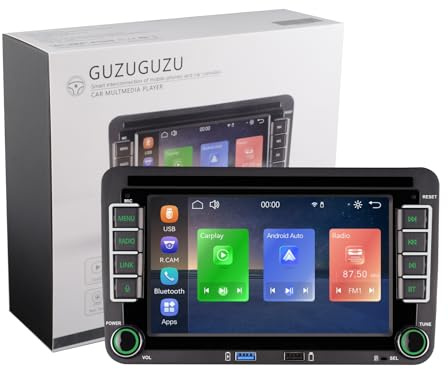 Arranque en 3s Radio Coche VW,Carplay para Golf 5/6,Passat B6/B7,Polo 6r,T5 | VW Radio para Golf 5/6/Plus,Passat B6/B7/CC,EOS,Polo 6R,T5,CarPlay,Android Auto,SWC,Pantalla IPS,Bluetooth/FM RDS/DSP/CANBUS