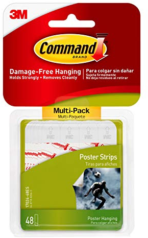 Command 17024VP Lot de 48 bandes adhésives pour posters et calendriers - Blanc