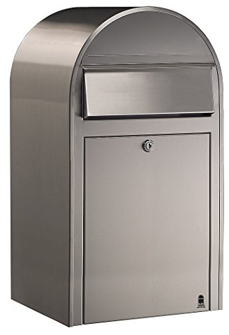 Bobi Grande Edelstahl Briefkasten (V2A) Wandbriefkasten Postkasten XXL groß