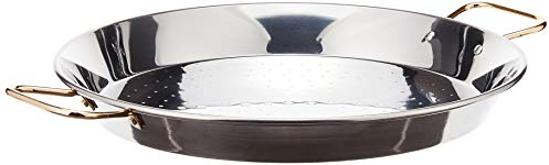 La Ideal Paella sartén de acero inoxidable, plata, 36 cm, 1 unidad