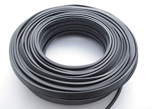 50 M Schwarzes Illu Kabel - Lichterkette Kabel Illukabel H05RNH2-F 2x1,5 Flachkabel